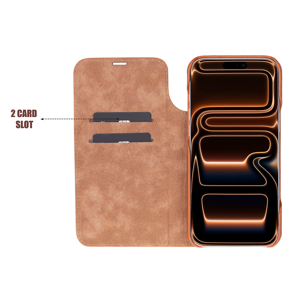 Sonat Leather iPhone 17 Pro Folio Case