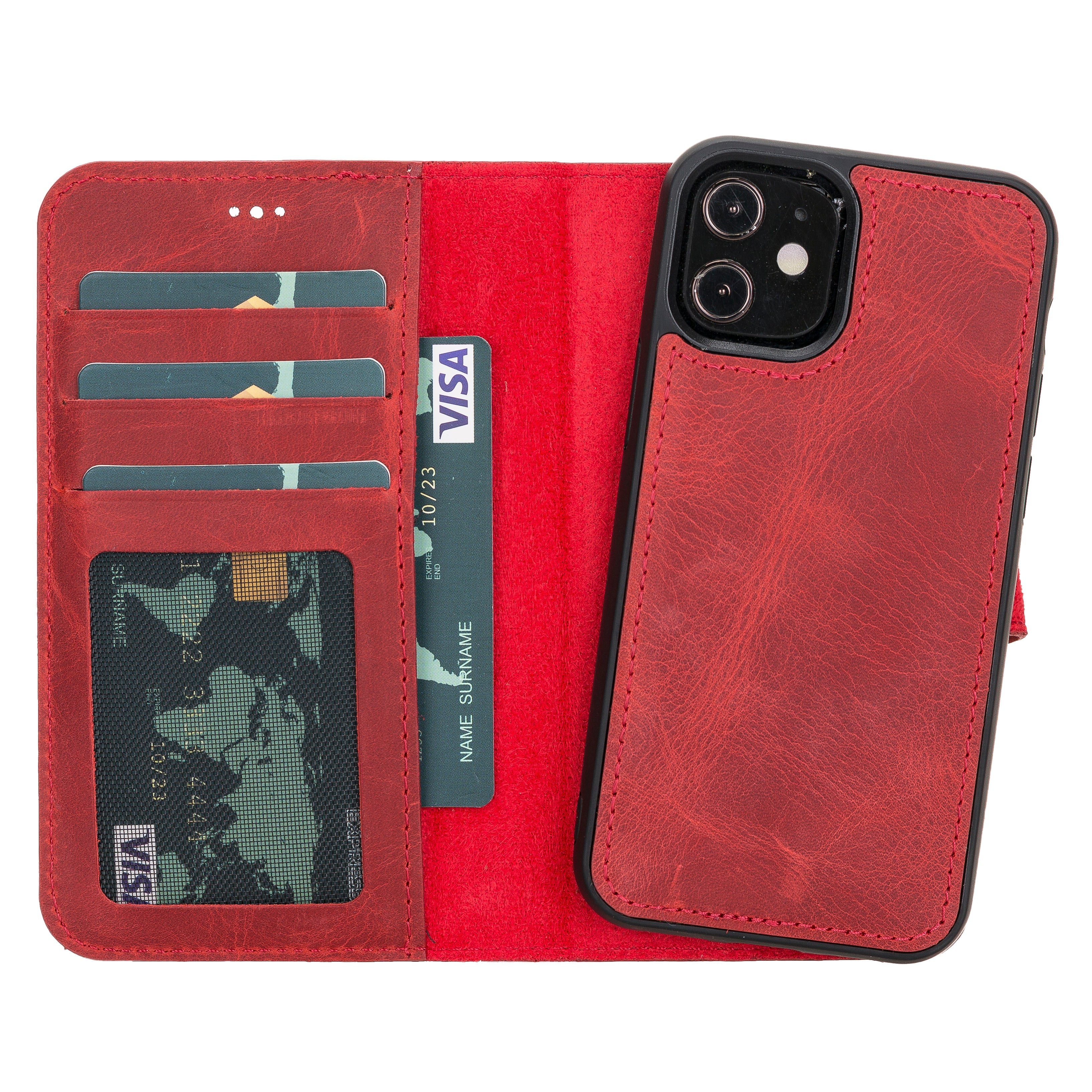 Liluri iPhone 12 Mini Detachable Leather Wallet Case