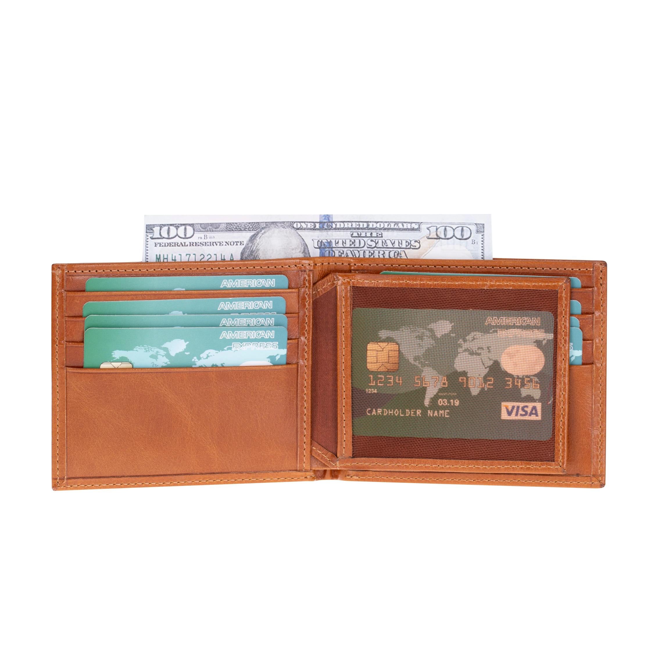 Mini Cooper Leather Bifold Wallet with Card Holder