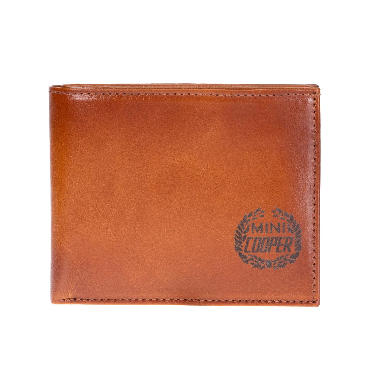 Mini Cooper Leather Bifold Wallet with Card Holder