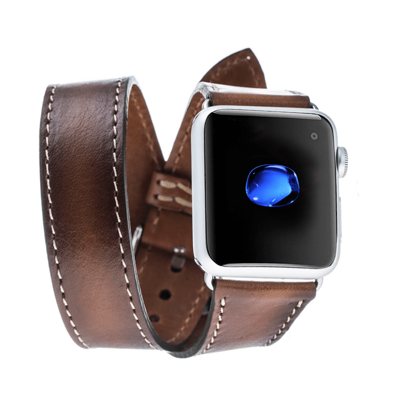 B2B - Leather Apple Watch Bands - DT Double Tour Style RST2EF Bomonti