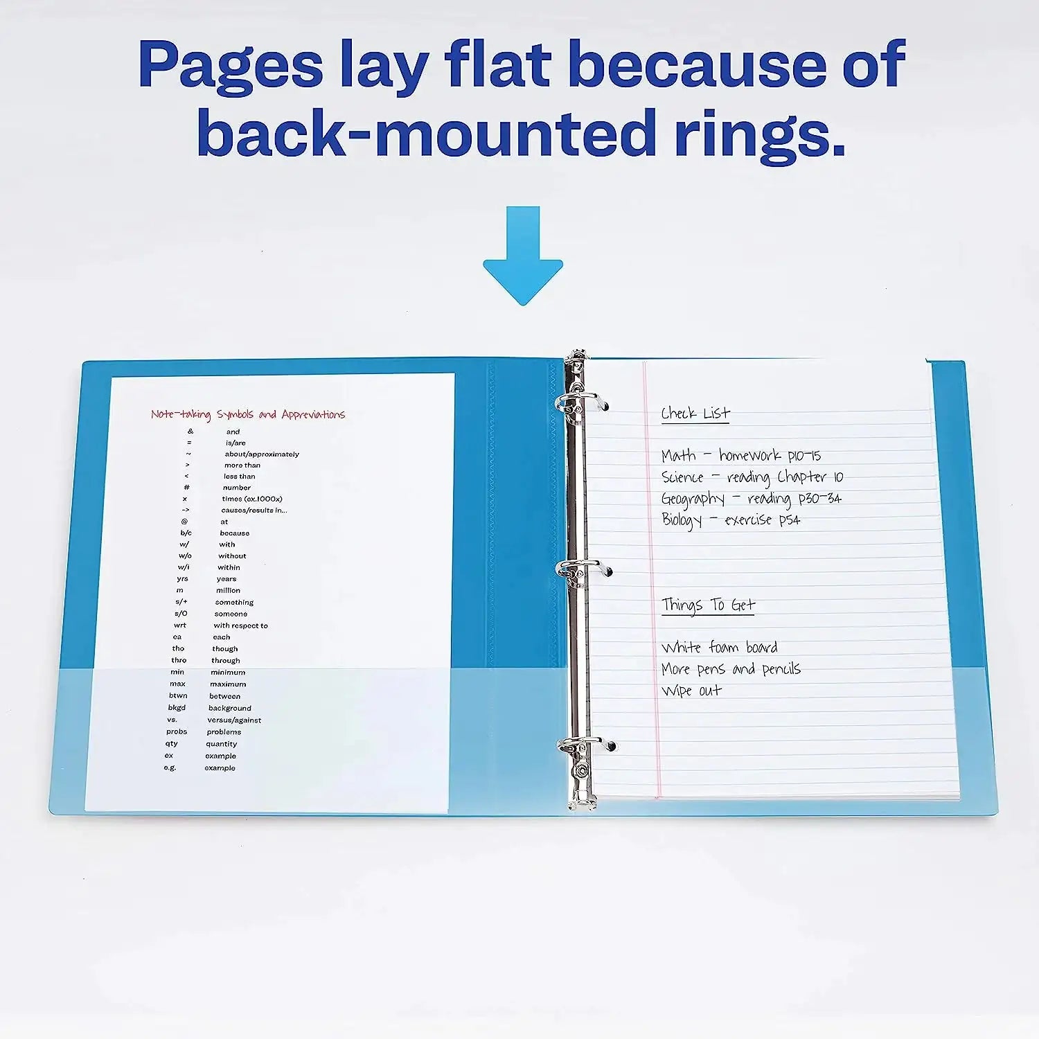 3 Ring Binder- 1" - Blue