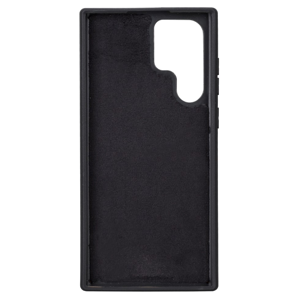 Black Leather Samsung Galaxy S22 Ultra Wallet Case with S Pen & Card Holder - Bomonti Leather - 6