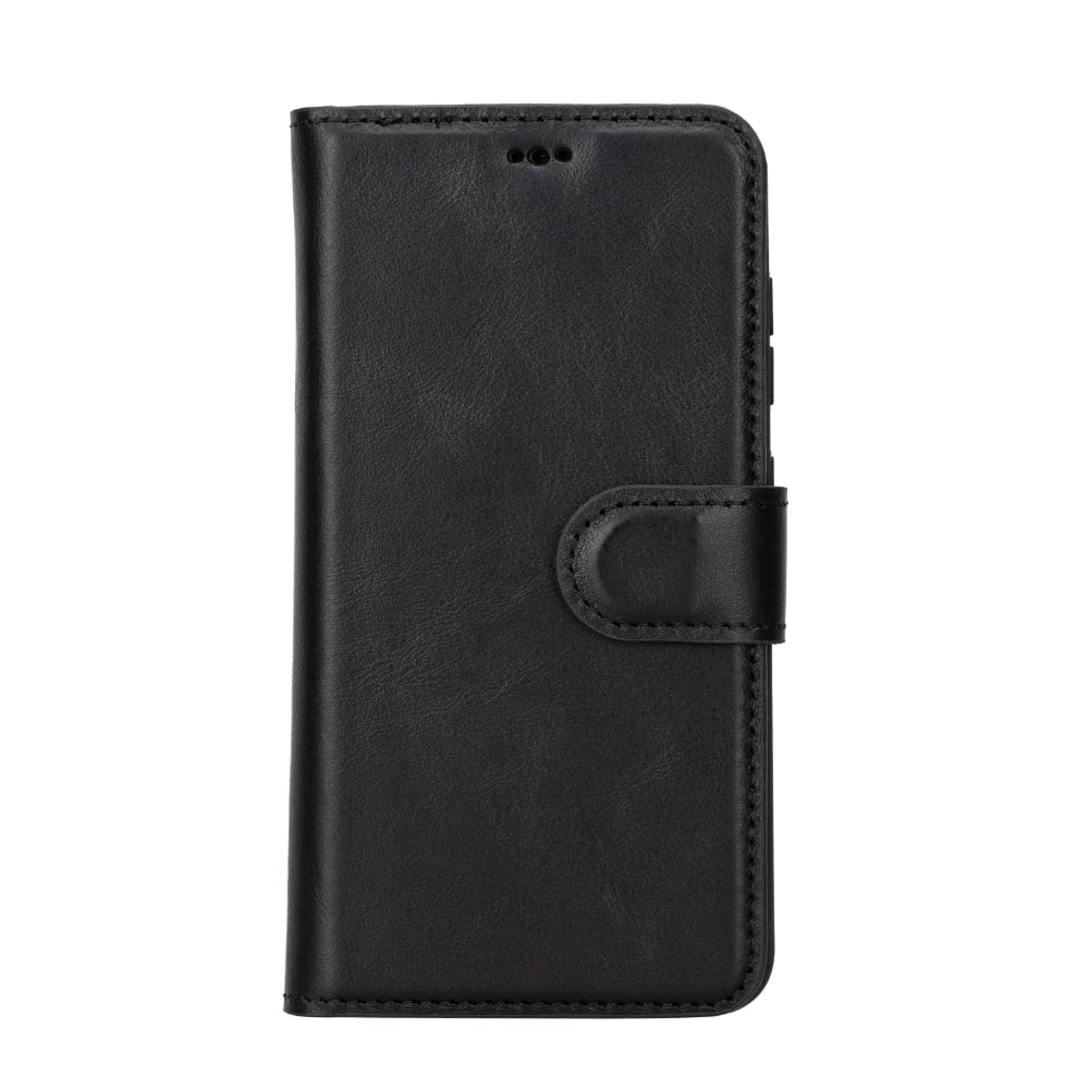 Black Leather Samsung Galaxy S23 Detachable Wallet Card Holder Cover Case - Bomonti - 5