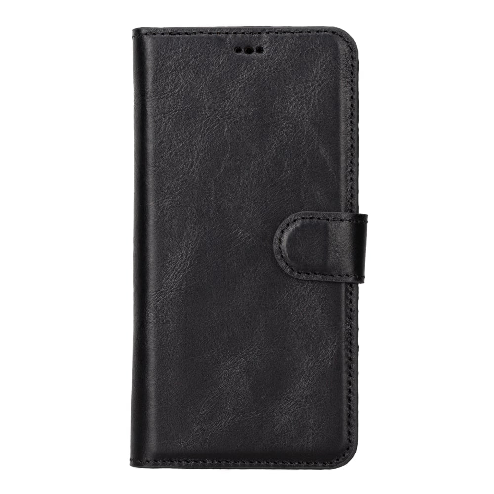 Black Leather Samsung Galaxy S23 Plus Detachable Wallet Card Holder Cover Case - Bomonti - 5
