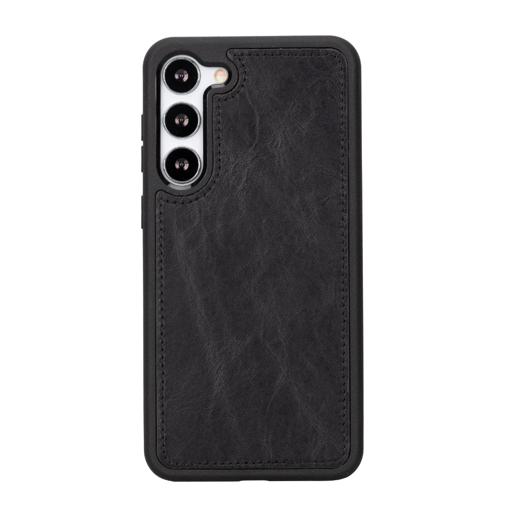 Black Leather Samsung Galaxy S23 Plus Detachable Wallet Card Holder Cover Case - Bomonti - 6