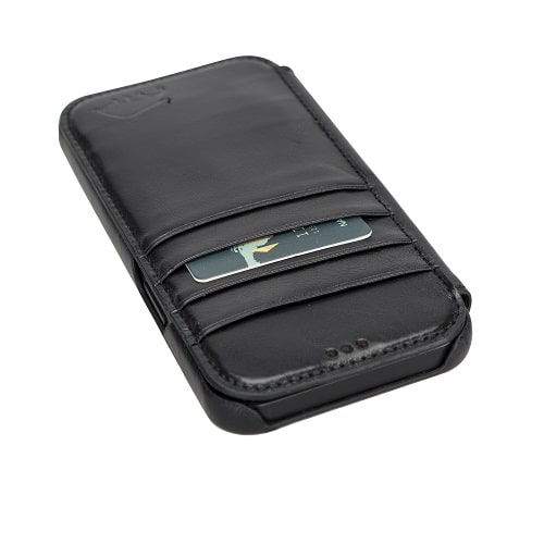 Rostar Black Leather iPhone 13 Detachable Bi-Fold Wallet Case with MagSafe & Card Holder - Bomonti - 31