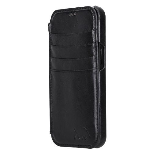 Rostar Black Leather iPhone 13 Detachable Bi-Fold Wallet Case with Mag Safe & Card Holder - Bomonti - 6