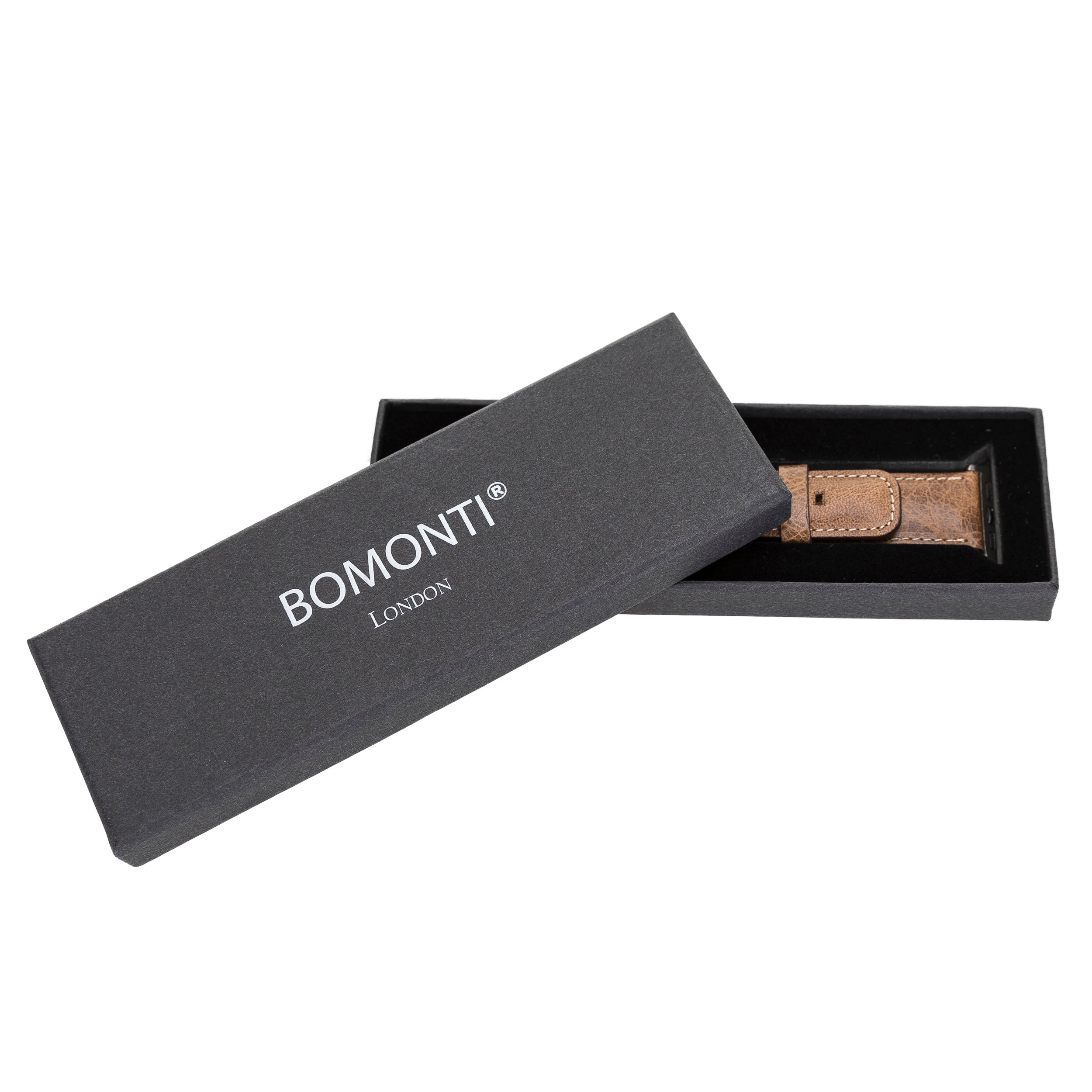 Kensington  Classic Brown Genuine Leather Apple Watch Band Strap 38mm 40mm 42mm 44mm 45mm for All Series - Bomonti - 7