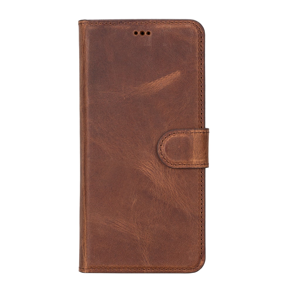 Brown Leather Samsung Galaxy S22+ Wallet Case with Card Holder - Bomonti Leather - 1