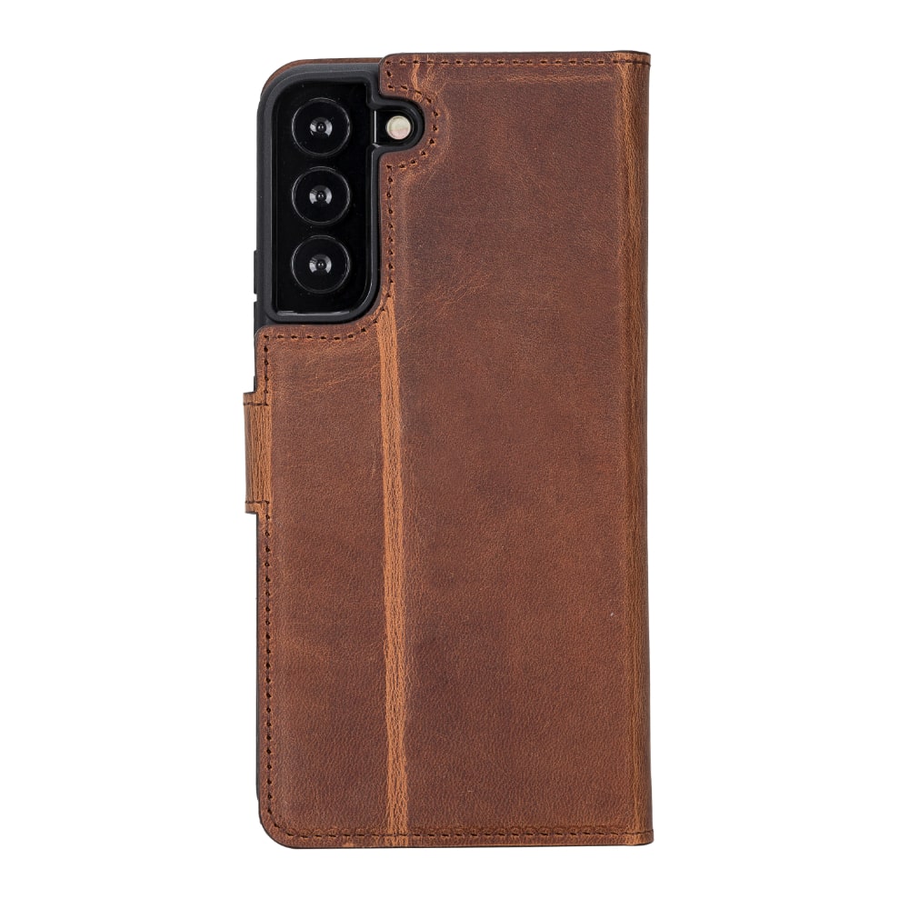 Brown Leather Samsung Galaxy S22+ Wallet Case with Card Holder - Bomonti Leather - 2