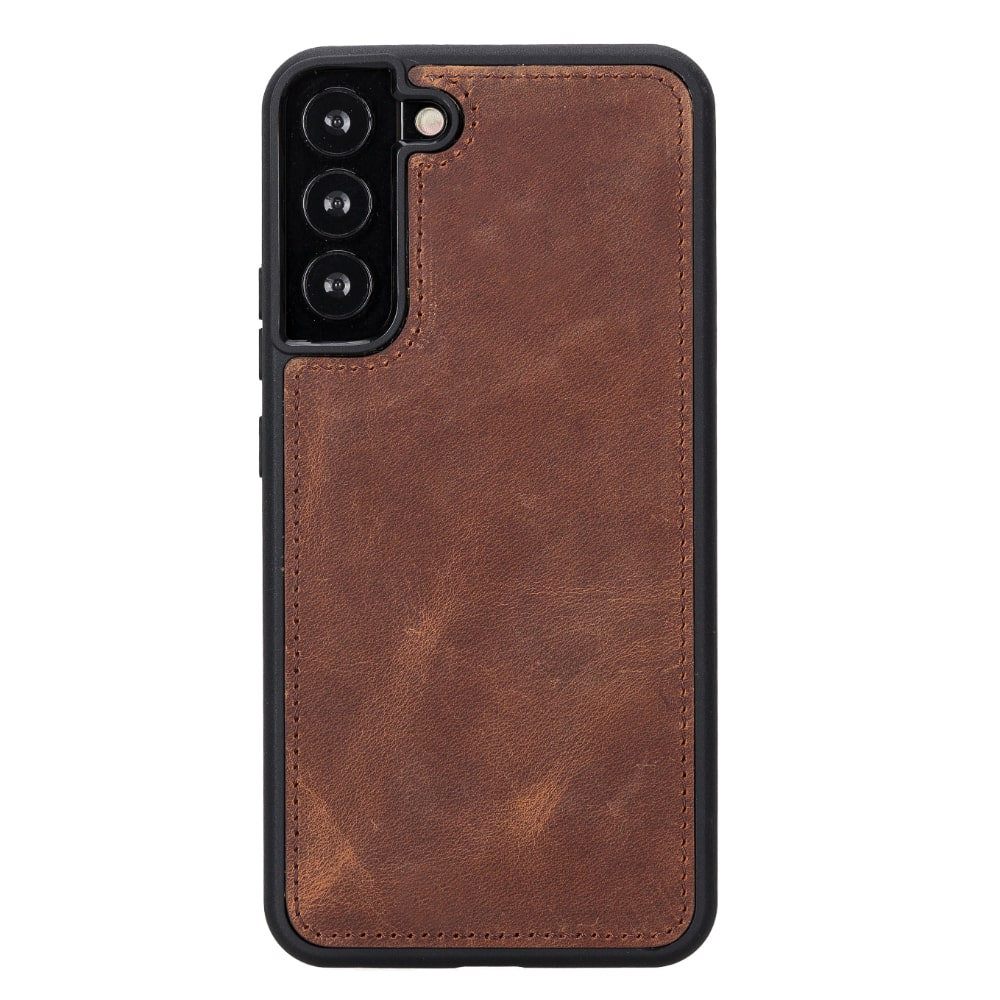 Brown Leather Samsung Galaxy S22+ Wallet Case with Card Holder - Bomonti Leather - 5