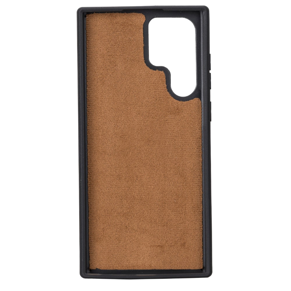 Brown Leather Samsung Galaxy S22 Ultra Wallet Case with S Pen & Card Holder - Bomonti Leather - 6
