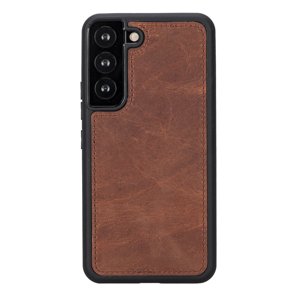 Brown Leather Samsung Galaxy S22 Wallet Case with Card Holder - Bomonti Leather - 5