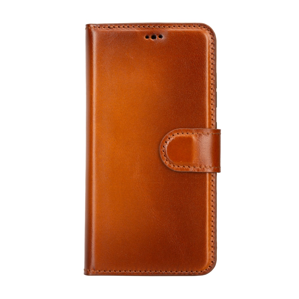 Brown Leather Samsung Galaxy S23 Detachable Wallet Card Holder Cover Case - Bomonti - 5