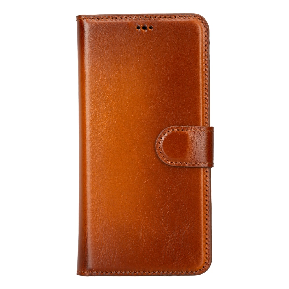 Brown Leather Samsung Galaxy S23 Plus Detachable Wallet Card Holder Cover Case - Bomonti - 5