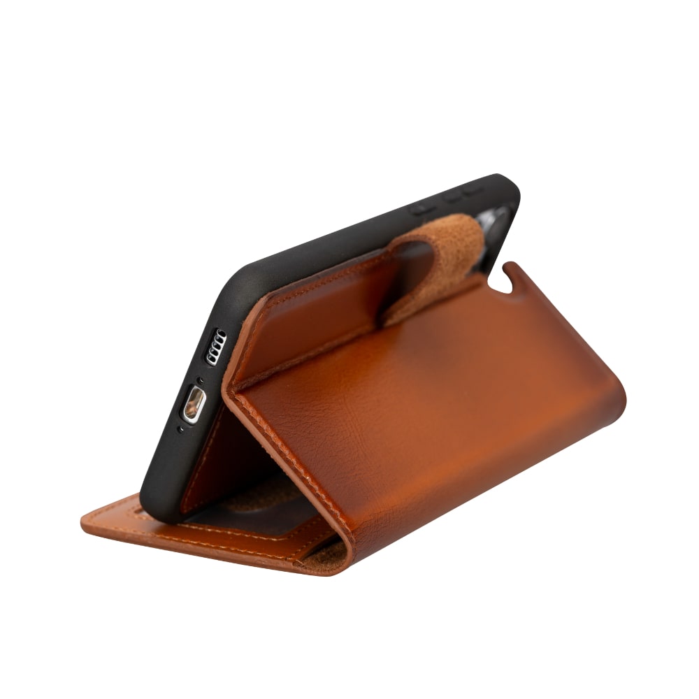 Brown Leather Samsung Galaxy S23 Plus Detachable Wallet Card Holder Cover Case - Bomonti - 8
