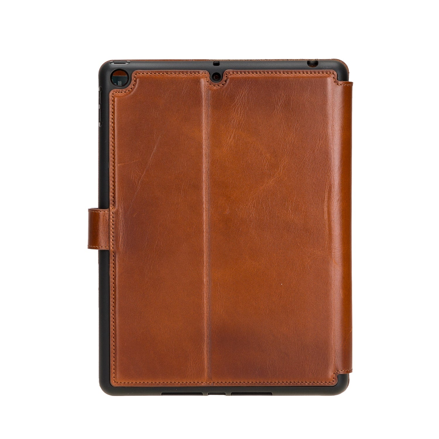 Brown Leather iPad 10.2 Inc Smart Folio Case with Apple Pen Holder - Bomonti - 4
