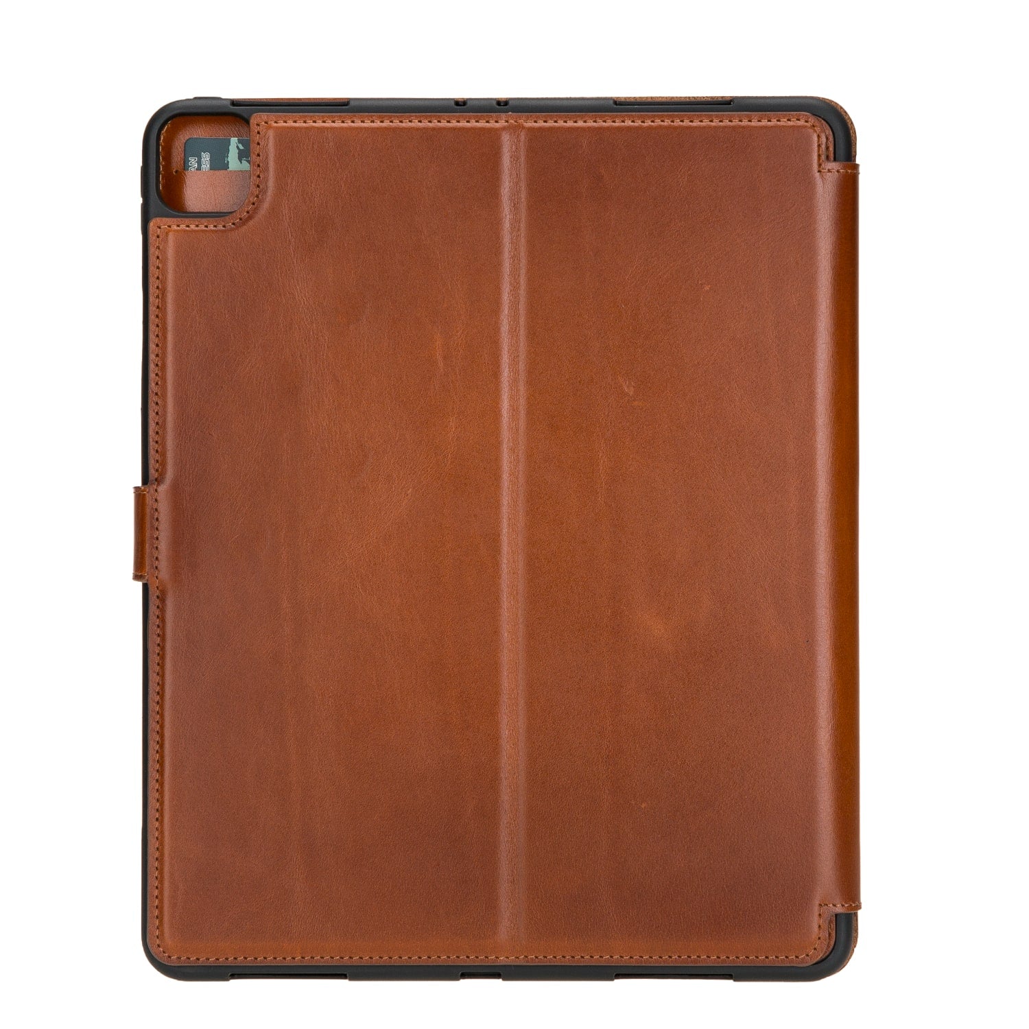 Brown Leather iPad Pro 12.9 Inc Smart Folio Case with Apple Pen Holder - Bomonti - 4