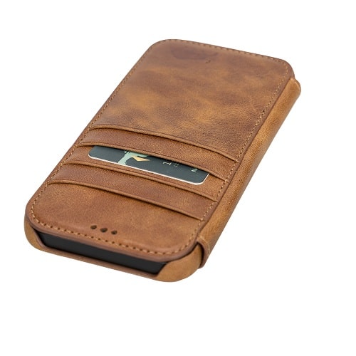 Rostar Brown Leather iPhone 13 Detachable Bi-Fold Wallet Case with Mag Safe & Card Holder - Bomonti - 16