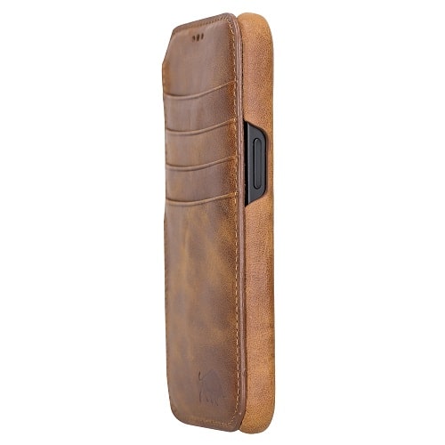 Rostar Brown Leather iPhone 13 Detachable Bi-Fold Wallet Case with MagSafe & Card Holder - Bomonti - 25