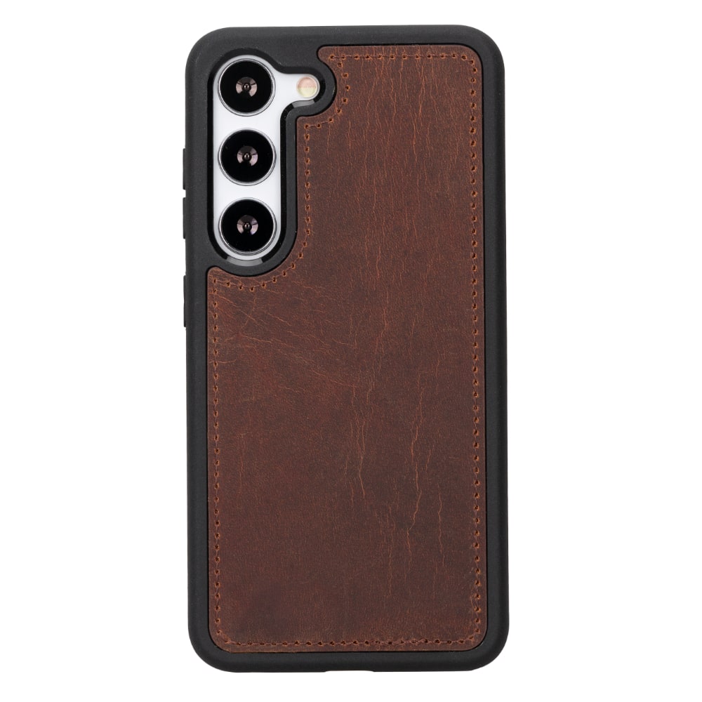 Tan Brown Leather Samsung Galaxy S23 Detachable Wallet Card Holder Cover Case - Bomonti - 6