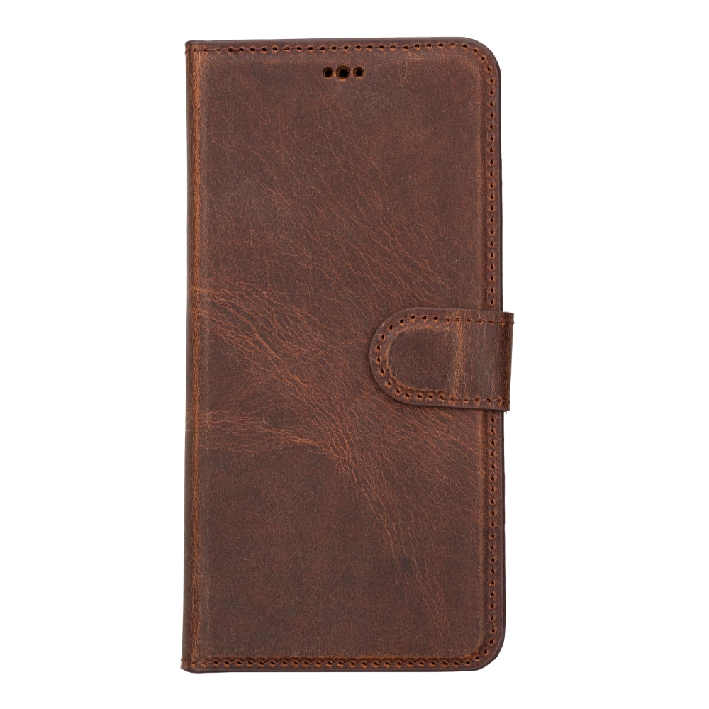 Tan Brown Leather Samsung Galaxy S23 Plus Detachable Wallet Card Holder Cover Case - Bomonti - 5