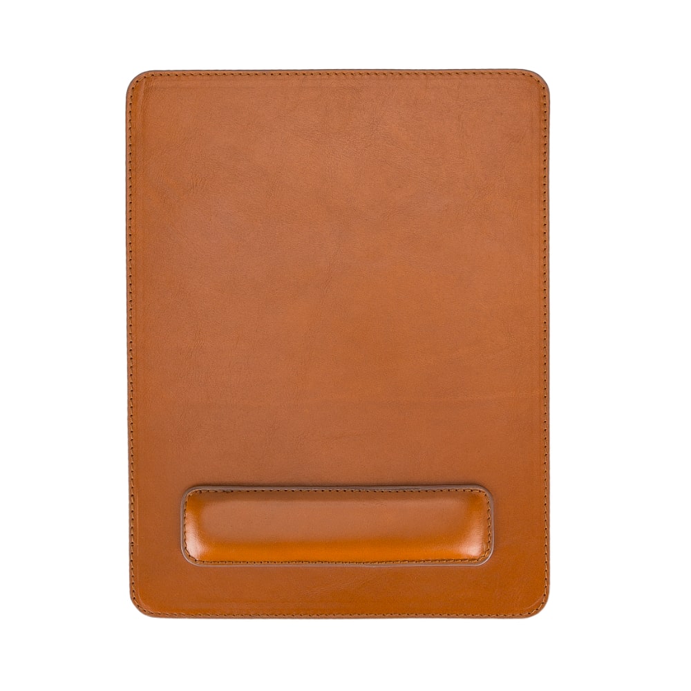 Ergonomic Brown Luxury Leather Mouse Pad with Wrist Rest Support and anti-slip - Bomonti - 1
