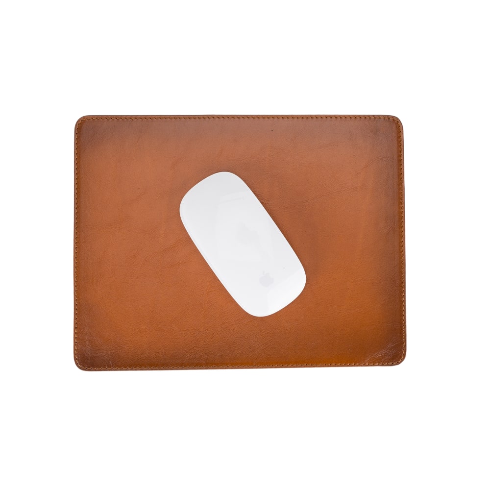 Ergonomic Brown Luxury Leather Mouse Pad with anti-slip - Bomonti - 4
