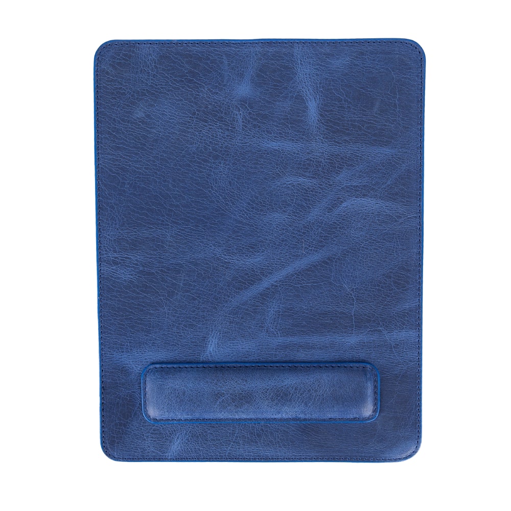 Ergonomic Blue Luxury Leather Mouse Pad with Wrist Rest Support and anti-slip - Bomonti - 1