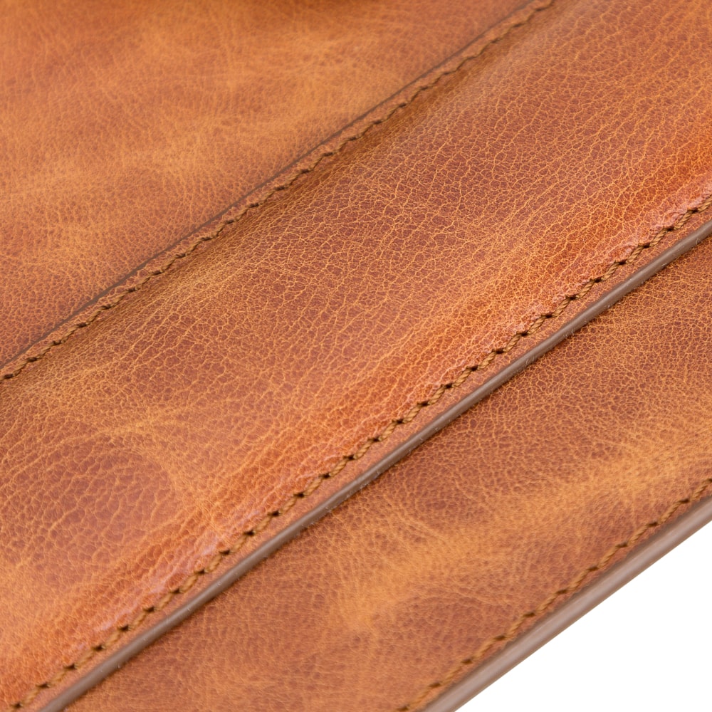 Ergonomic Heavy Brown Luxury Leather Mouse Pad with Wrist Rest Support and anti-slip - Bomonti - 4