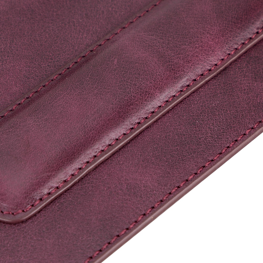 Ergonomic Wine Red Luxury Leather Mouse Pad with Wrist Rest Support and anti-slip - Bomonti - 4