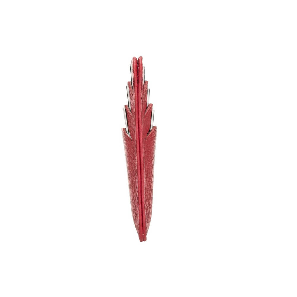 Genuine Red Leather Slim Card Sleeve - Bomonti - 5