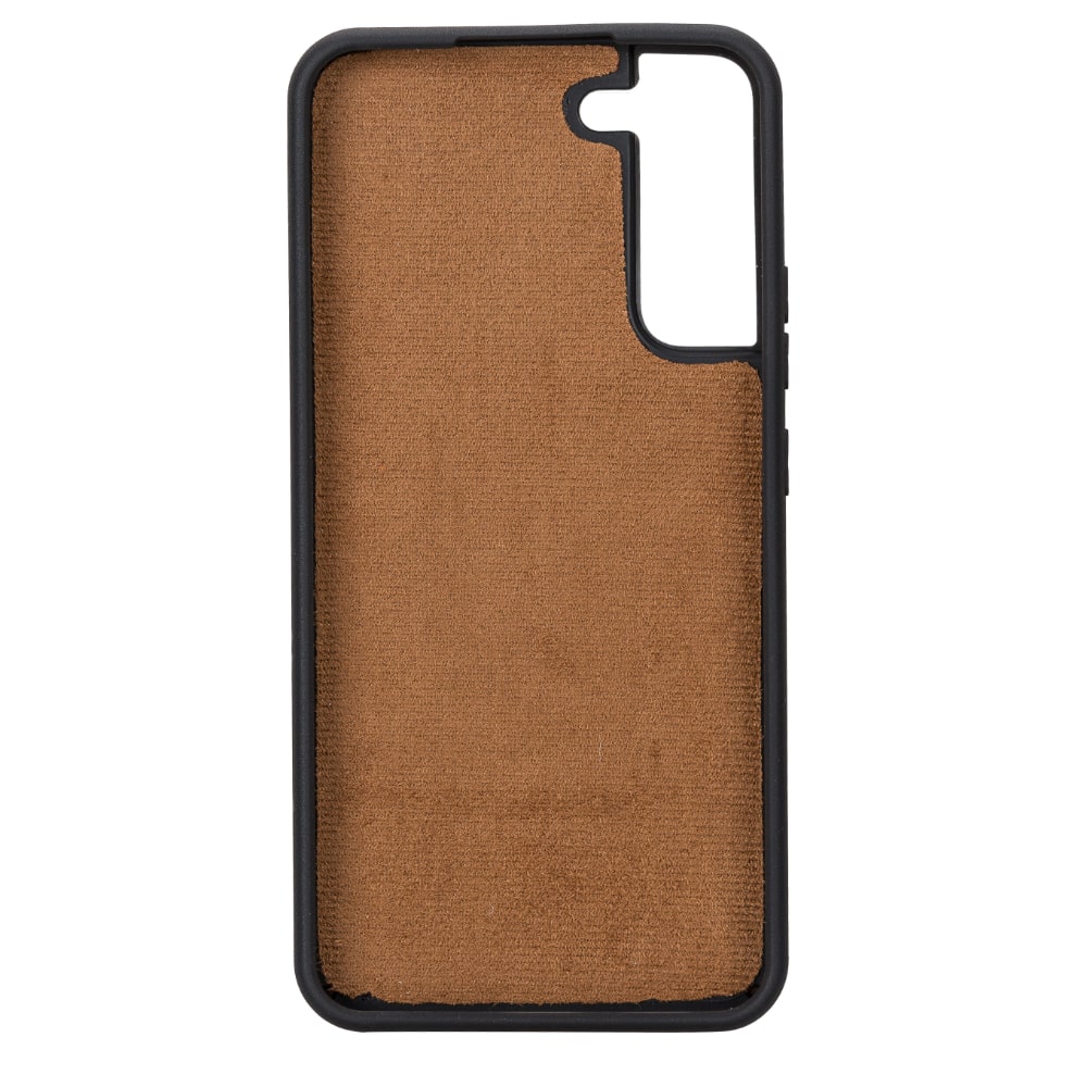 Golden Brown Leather Samsung Galaxy S22+ Wallet Case with Card Holder - Bomonti Leather - 6