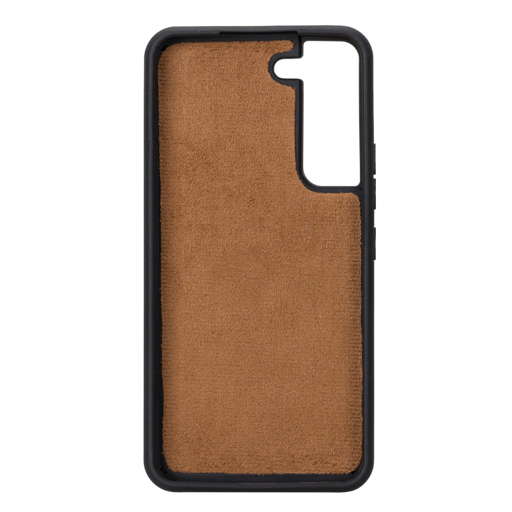 Golden Brown Leather Samsung Galaxy S22 Wallet Case with Card Holder - Bomonti Leather - 6