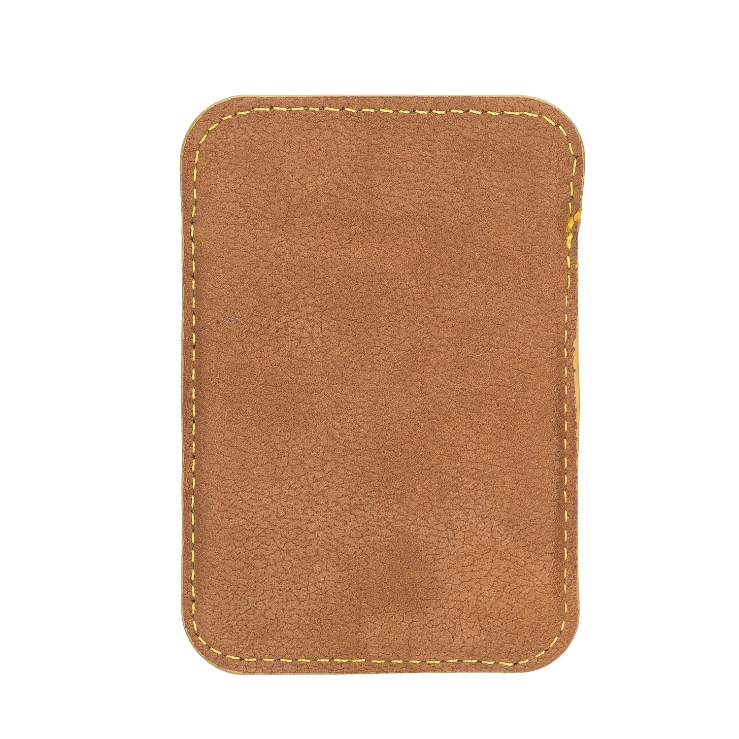 Golden Brown Leather Apple MagSafe Card Holder Magnetic Wallet for iPhone - Bomonti - 7