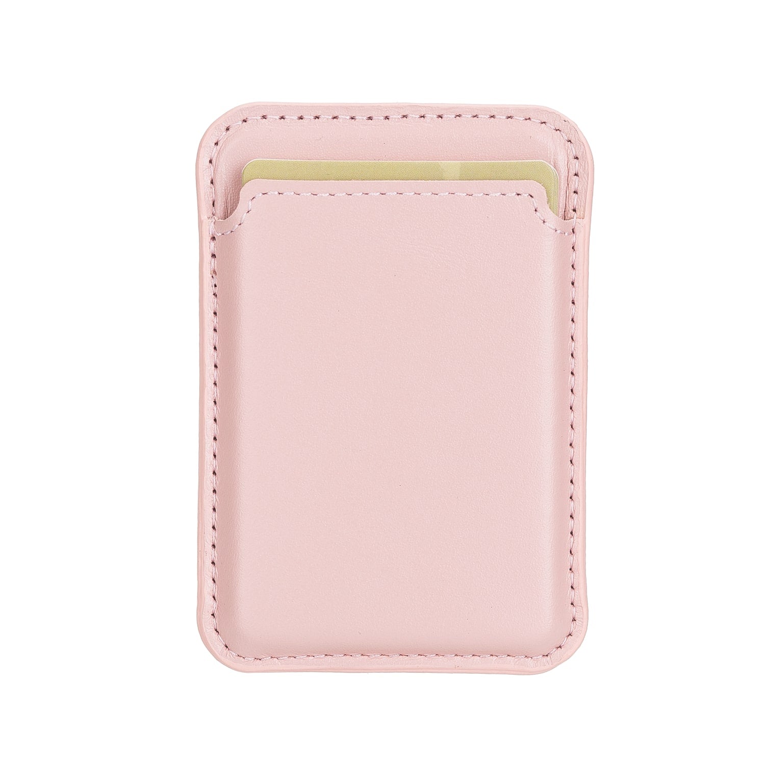 Pink Leather Apple MagSafe Card Holder Magnetic Wallet for iPhone - Bomonti - 2
