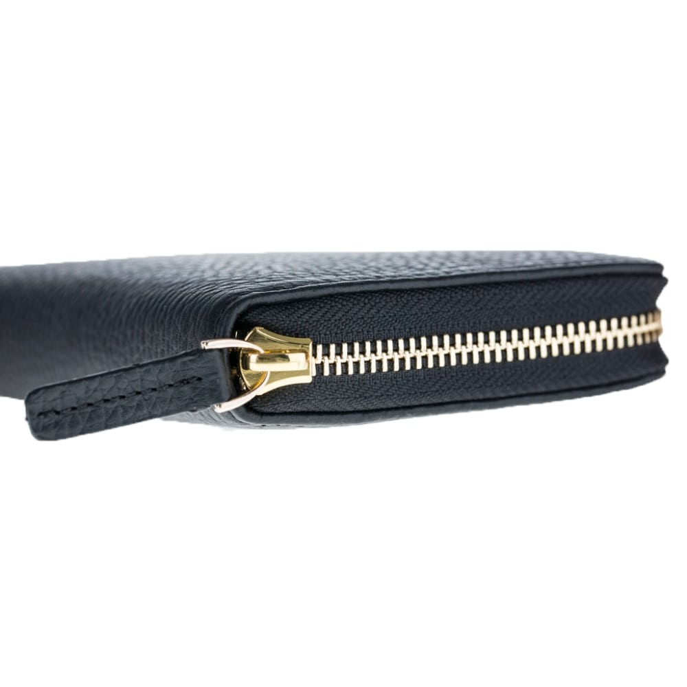 Luxury Black Leather Women’s Minimalist Clutch Purse - Bomonti - 1