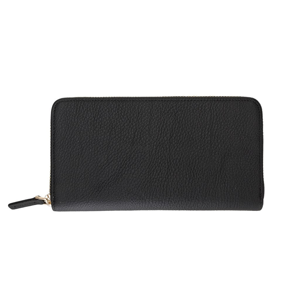 Luxury Black Leather Women’s Minimalist Clutch Purse - Bomonti - 6