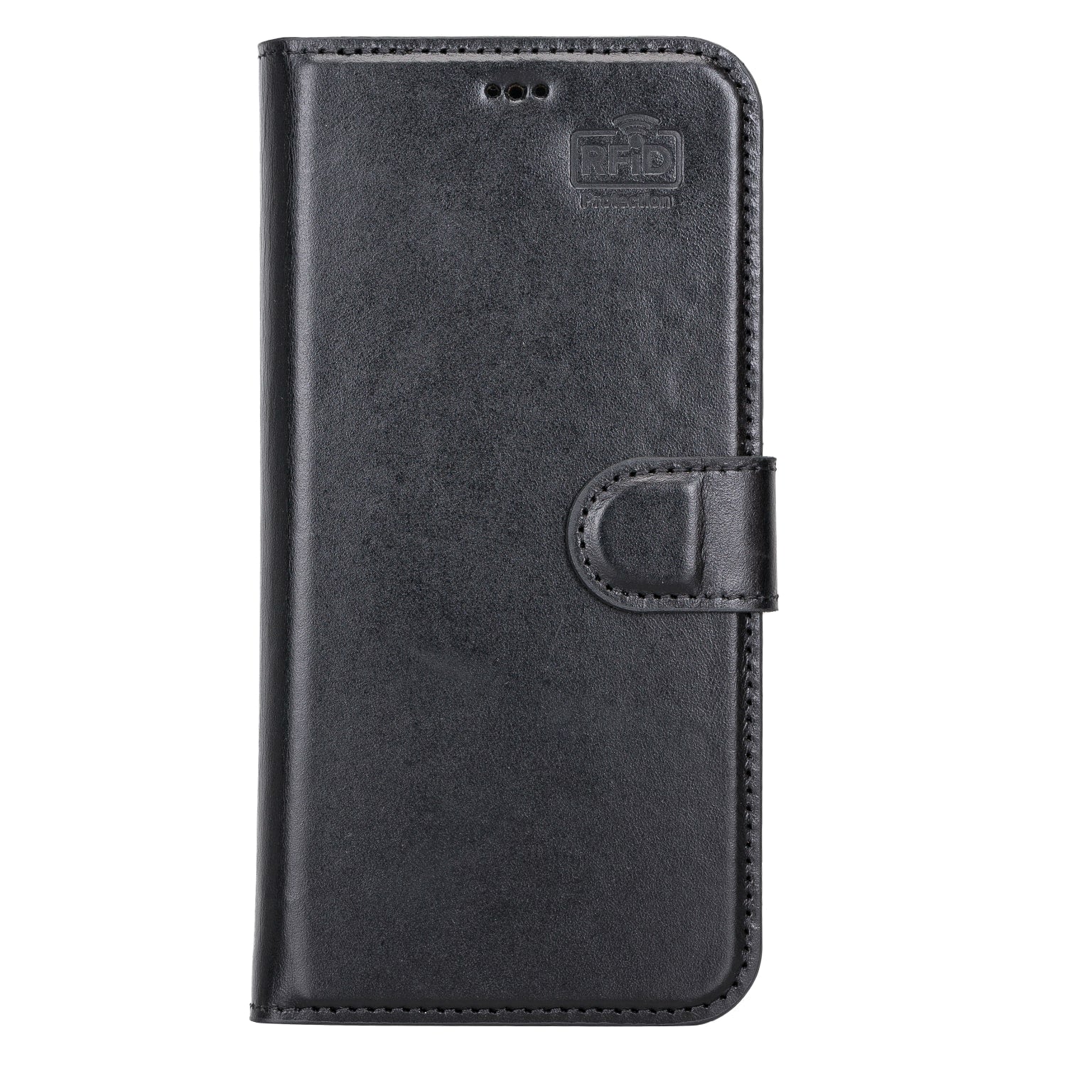 Black Leather iPhone 13 Pro Max Detachable Bi-Fold RFID Wallet Case with MagSafe & Card Holder - Bomonti - 3