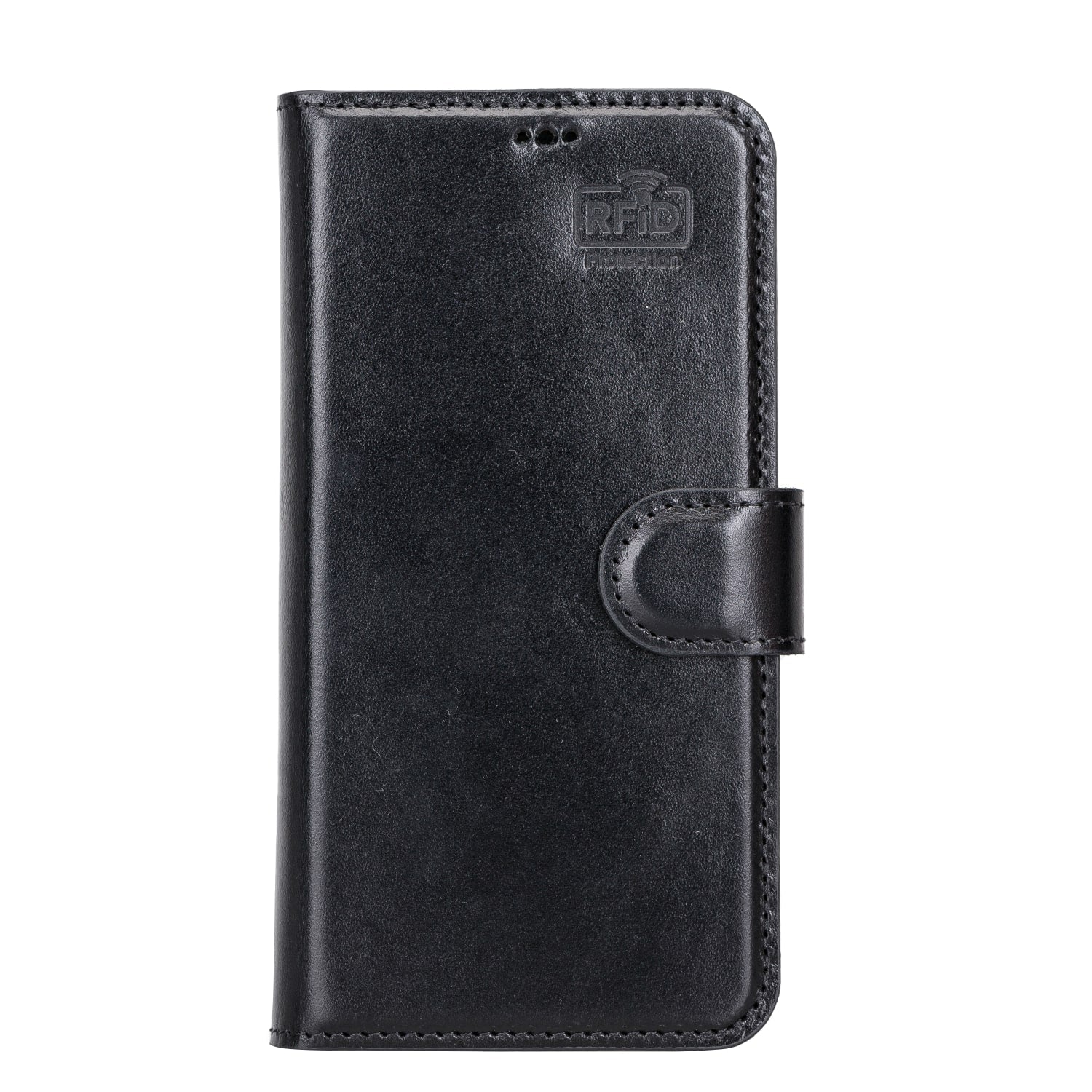 Black Leather iPhone 13 Detachable Bi-Fold RFID Wallet Case with MagSafe & Card Holder - Bomonti - 3