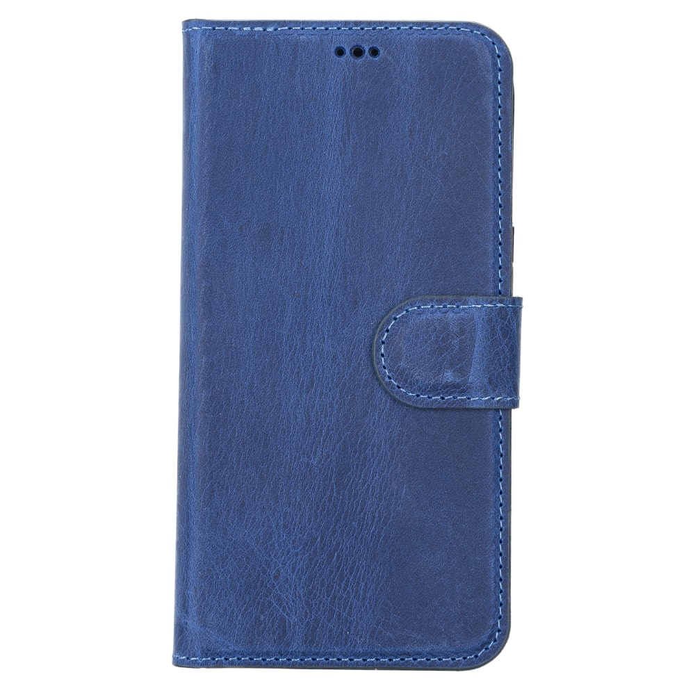 Blue Leather iPhone 13 Detachable Bi-Fold RFID Wallet Case with MagSafe & Card Holder - Bomonti - 1