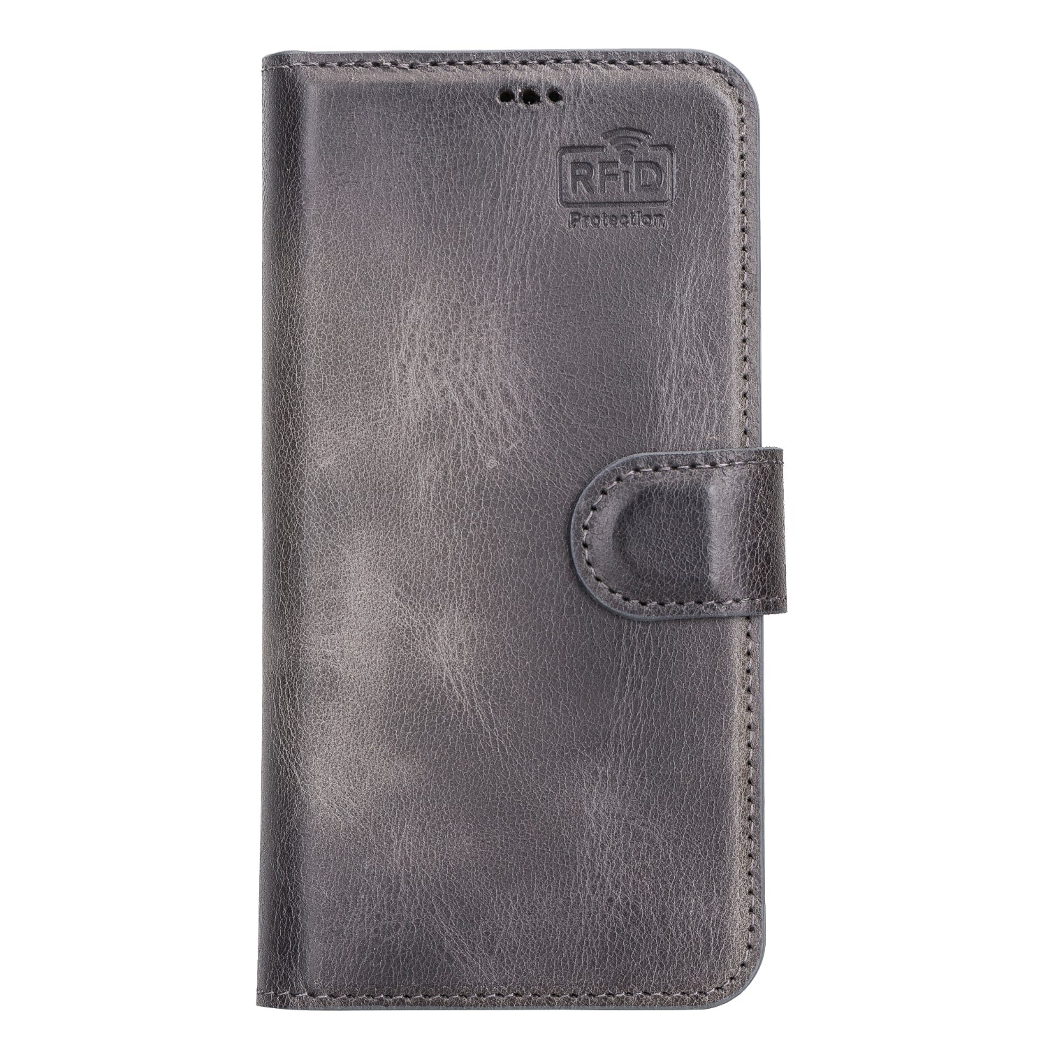 Grey Leather iPhone 13 Detachable Bi-Fold RFID Wallet Case with MagSafe & Card Holder - Bomonti - 3