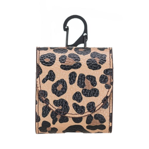 Luxury Leopard Leather Apple AirPods Bag Cover Case with Magnetic Closure - Bomonti - 1