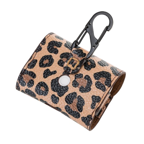 Luxury Leopard Leather Apple AirPods Pro Bag Cover Case with Magnetic Closure - Bomonti - 5