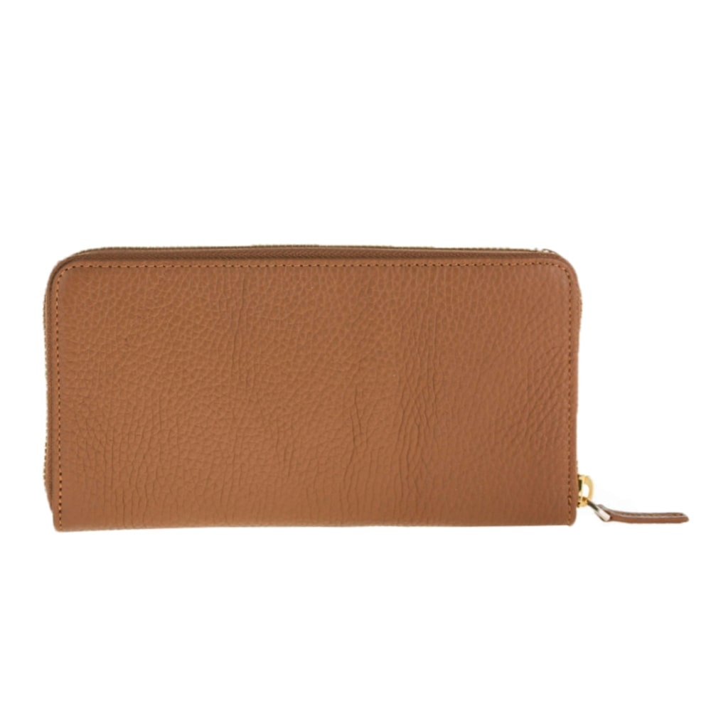 Luxury Light Brown Leather Women’s Minimalist Clutch Purse - Bomonti - 1