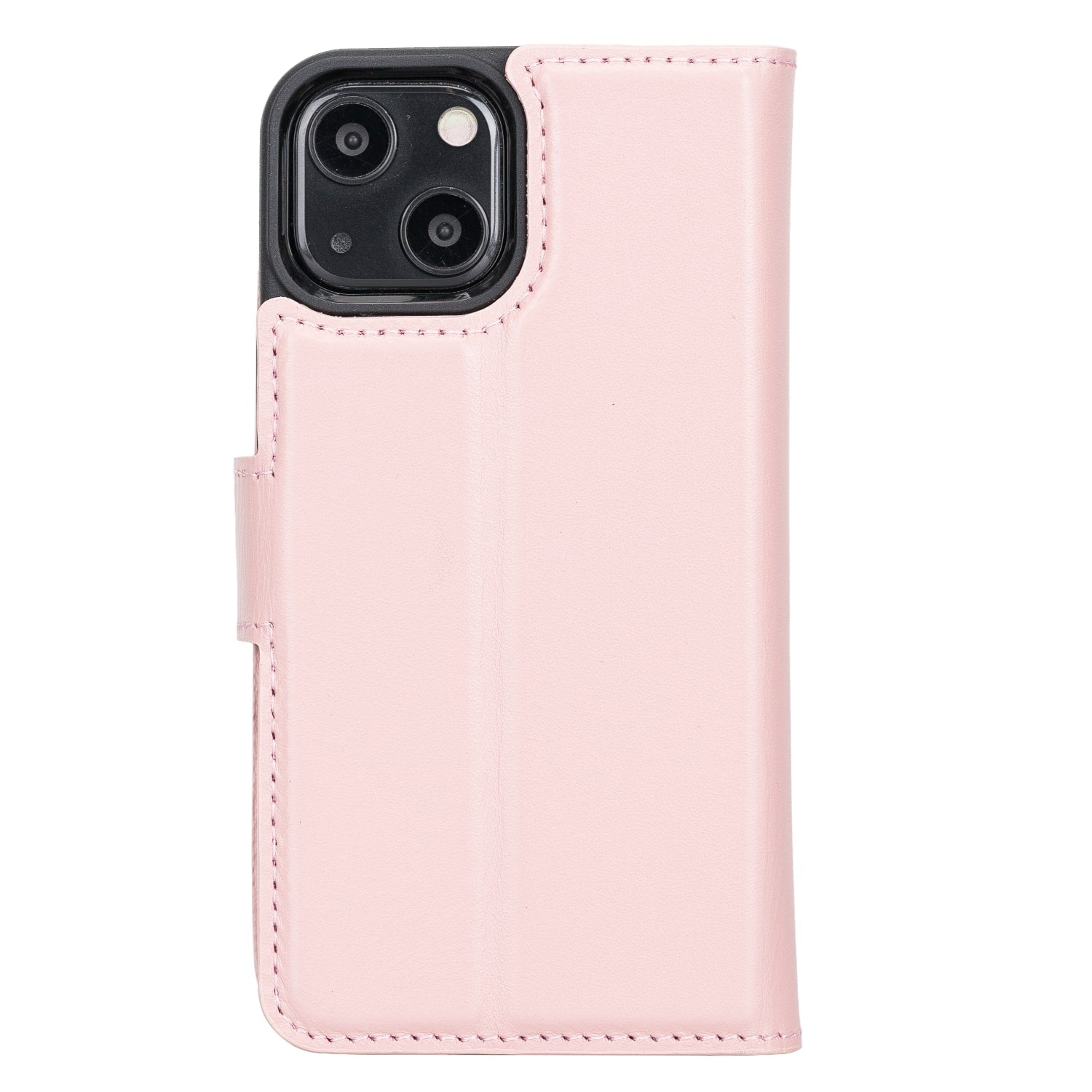 Pink Leather iPhone 13 Mini Detachable Bi-Fold RFID Wallet Case with MagSafe & Card Holder - Bomonti - 3