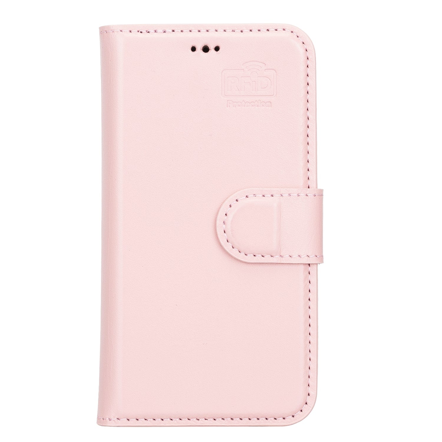 Pink Leather iPhone 13 Mini Detachable Bi-Fold RFID Wallet Case with MagSafe & Card Holder - Bomonti - 6