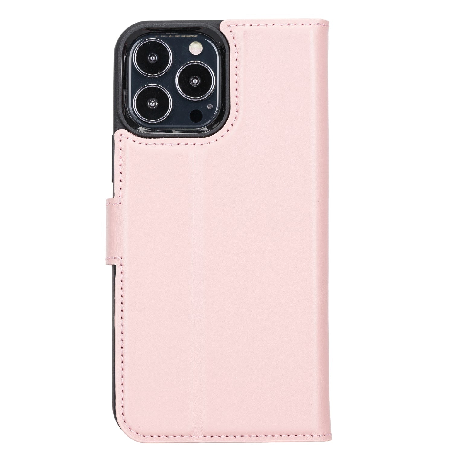 Pink Leather iPhone 13 Pro Max Detachable Bi-Fold RFID Wallet Case with MagSafe & Card Holder - Bomonti - 4