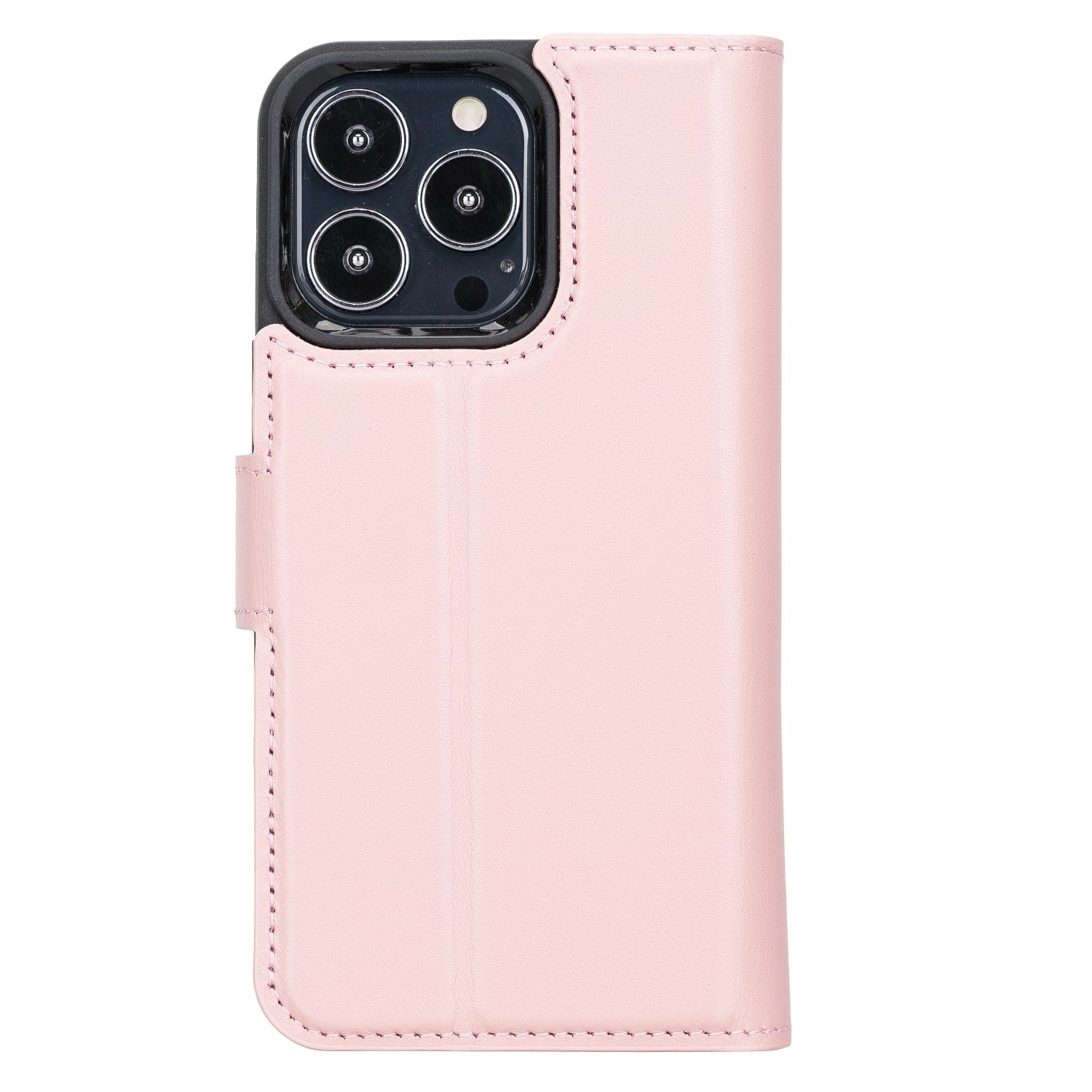 Luxury Pink Leather iPhone 13 Pro Wallet Case with MagSafe & RFID Card Holder - Bomonti - 3
